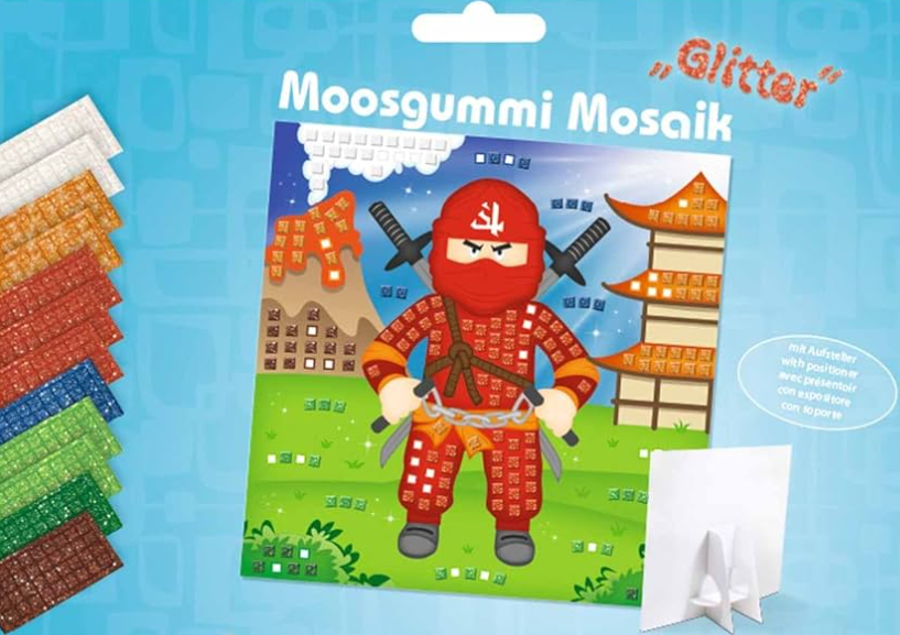 Mossgummi Mosaik Glitter - Ninja